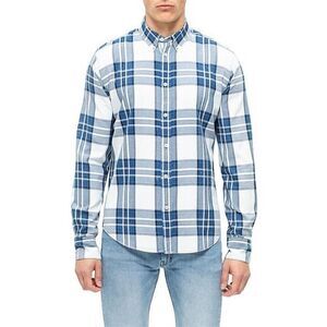Rag & Bone Shirt Size XXL Fit 2 Plaid Tomlin Blue Indigo Plaid $225.00